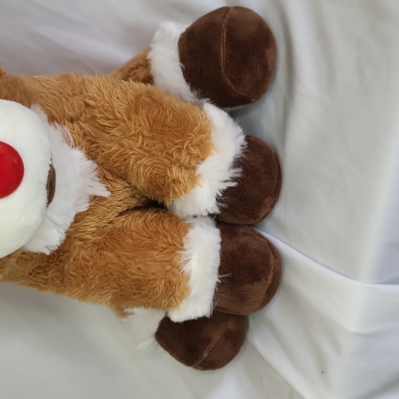 Rudolph the Red nosed Reindeer plush 11" fabric eyes fuzzy nose KOHLS Cares - Picture 4 of 10